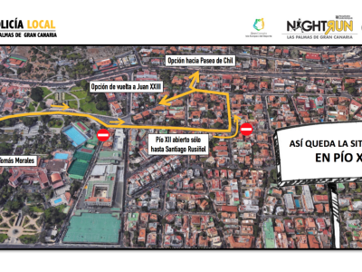 Indicaciones en Pío XII LPA Night Run 17