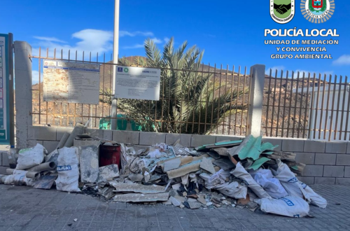 La Policía Local denuncia al autor de un vertido de residuos altamente tóxicos en El Sebadal